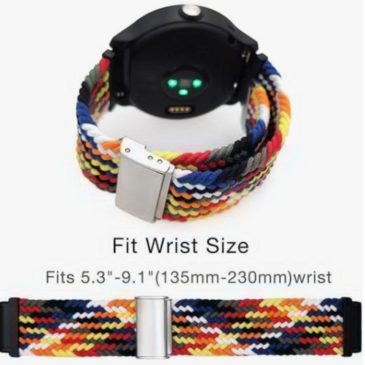 Black Braided Nylon Watch Band