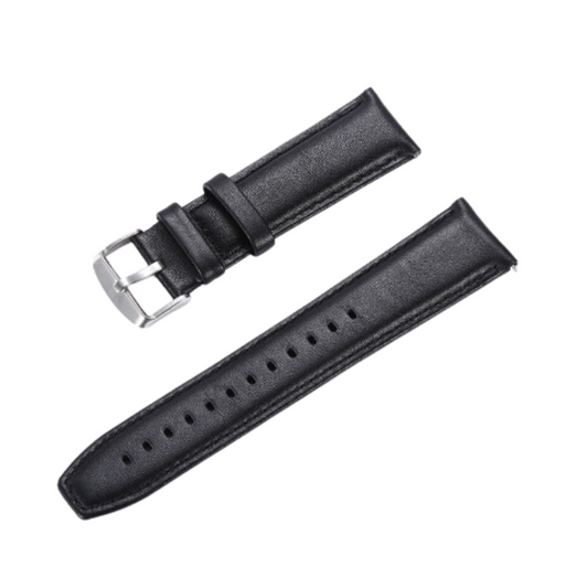 Black Leather Watch Band