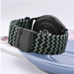 Black Green Braided Nylon Watch Band