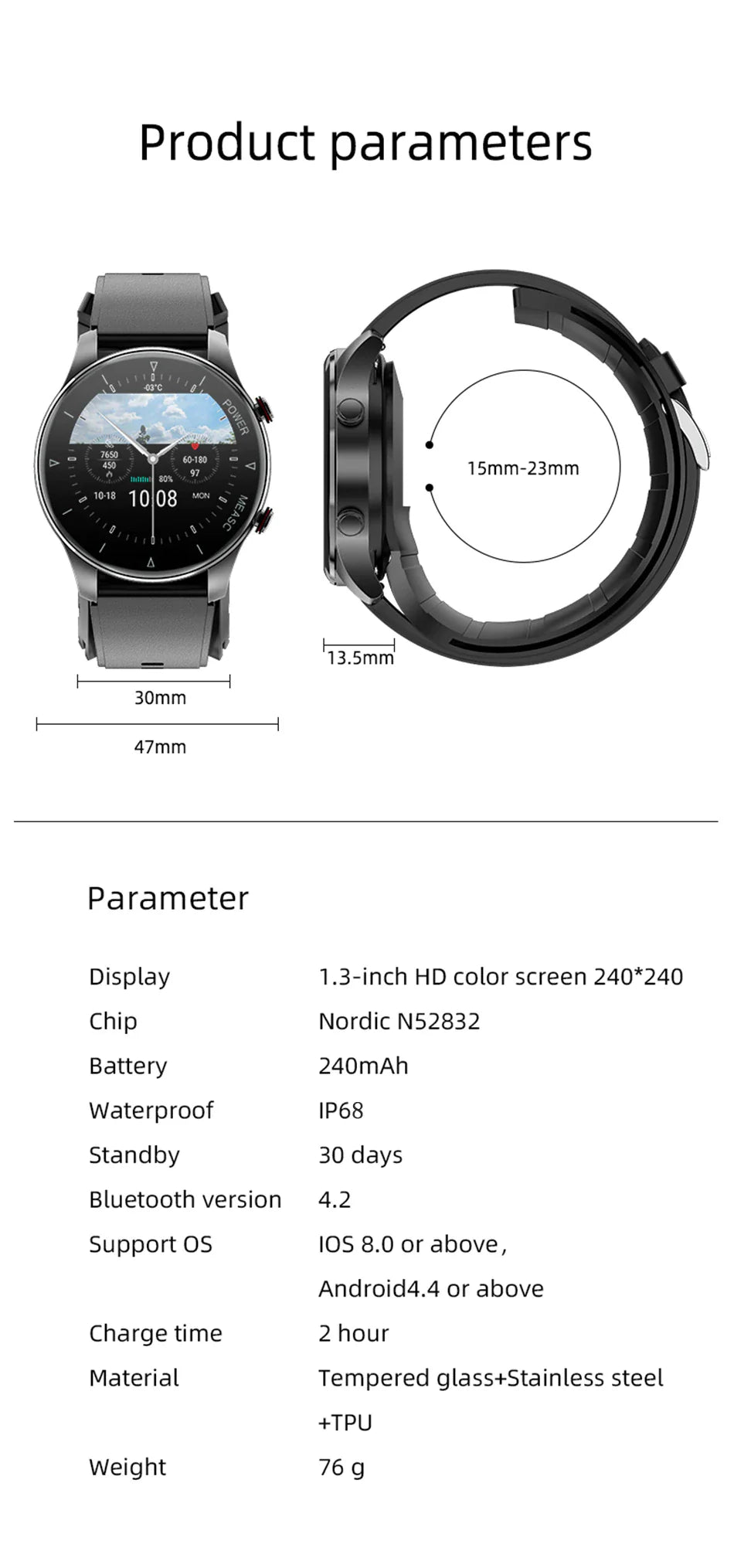 Blood Pressure Watch with Inflatable Airbag™